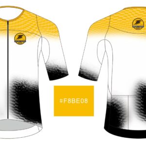 Maglia maniche corte bici con tasche posteriori Tricolore